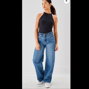 AE skater jean super high waisted baggy 6 short